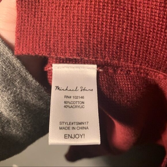 Michael Stars Milano V-Neck Dolman Cardigan Pinot Red - Picture 12 of 12